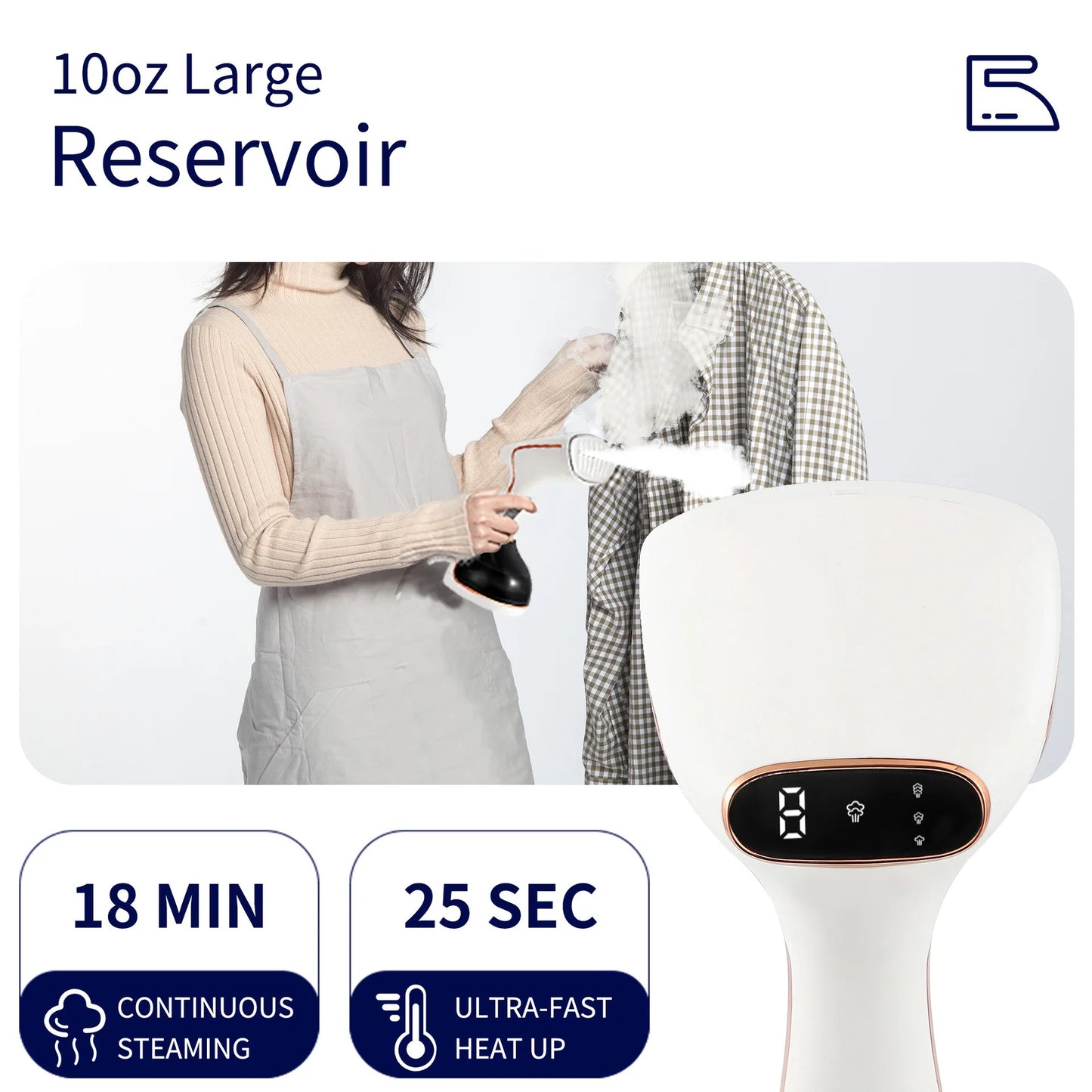 Portable Handheld Garment Steamer | Fast Heat Clothes Steamer & Fabric Wrinkle Remover