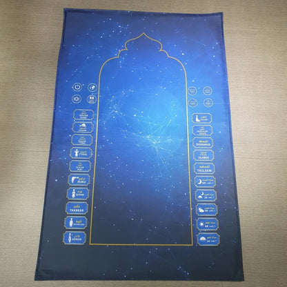 Interactive Islamic Prayer Mat for Kids | Educational Salah Learning Mat with 5 Daily Prayers & Audio Guidance