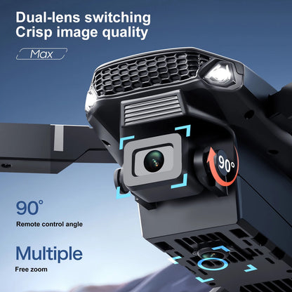 Foldable HD Camera Drone with Screen Remote Controller | Dual Camera Aerial Photography Quadcopter