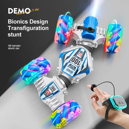 360° RC Spray Stunt Car – Gesture Sensor Remote Control Car with Lights, Music & Drift Action
