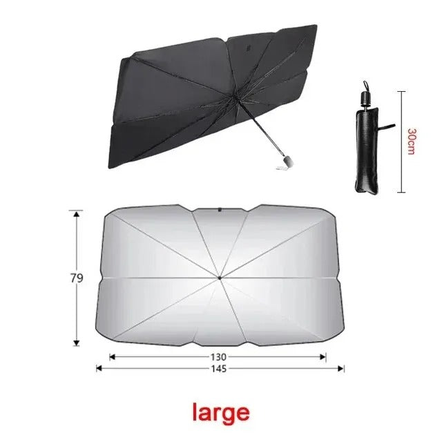 Foldable Car Windshield Sunshade Umbrella – Front Glass Heat & Sun Protector