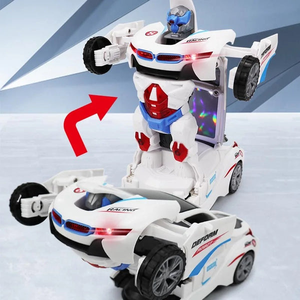Electric Transforming Robot Car with LED Lights