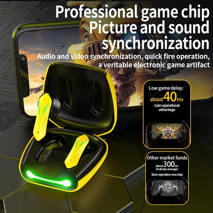 Gaming Wireless Earbuds Bluetooth 5.3 | Ultra-Low Latency RGB TWS Earphones