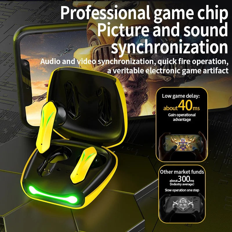 Gaming Wireless Earbuds Bluetooth 5.3 | Ultra-Low Latency RGB TWS Earphones