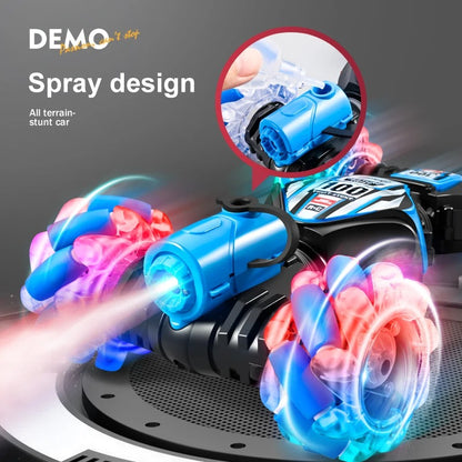 360° RC Spray Stunt Car – Gesture Sensor Remote Control Car with Lights, Music & Drift Action