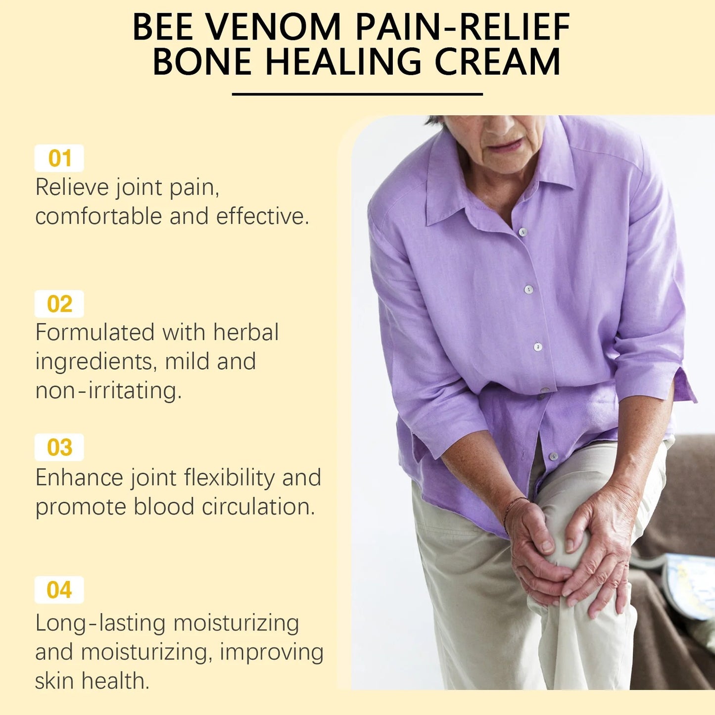 South Moon Bee Venom Pain Relief Cream 60g | Fast-Absorbing Soothing Cream for Muscles, Joints & Daily Comfort