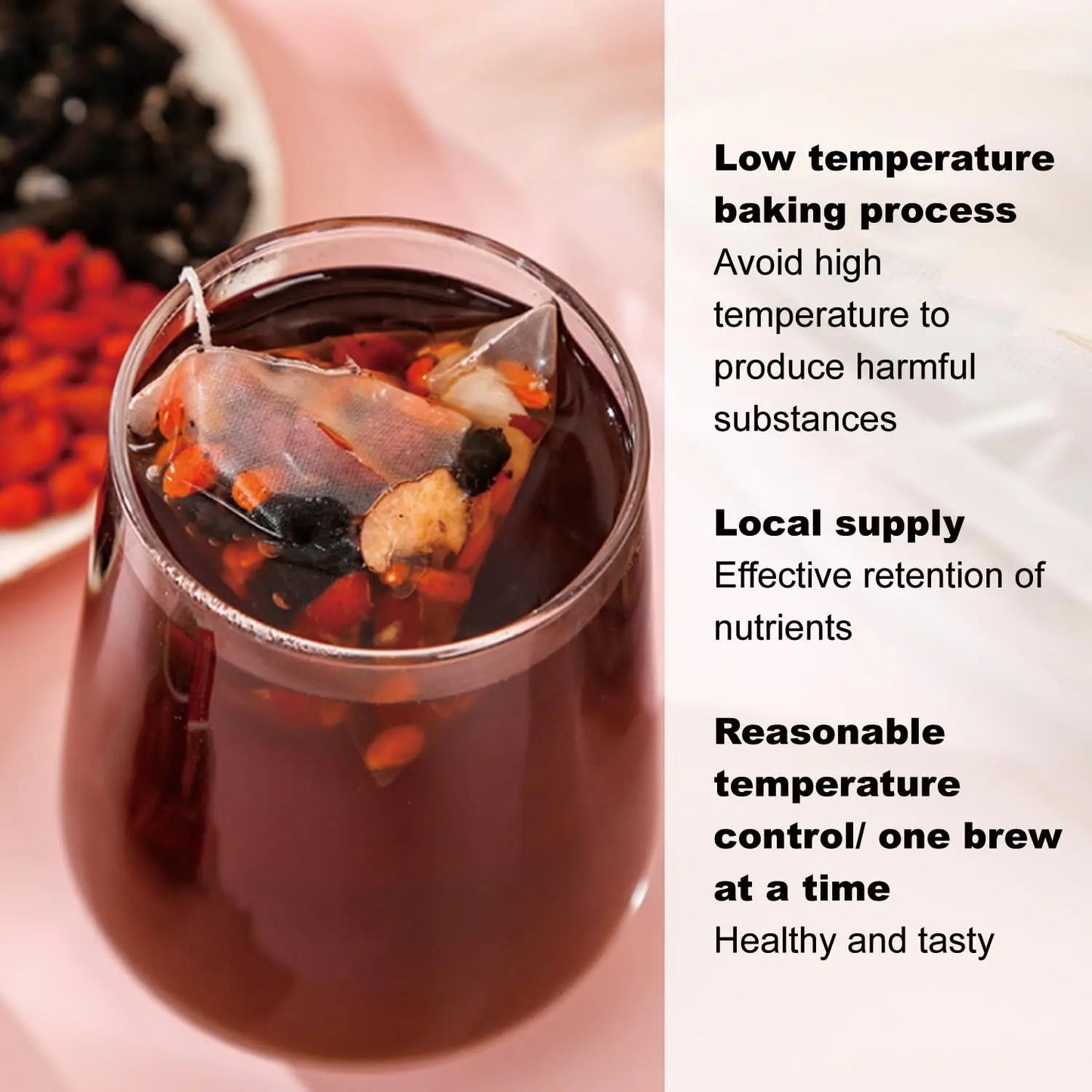 Ginseng Five Treasure Herbal Tea | Natural Wellness Tea Blend for Daily Refreshment & Vitality