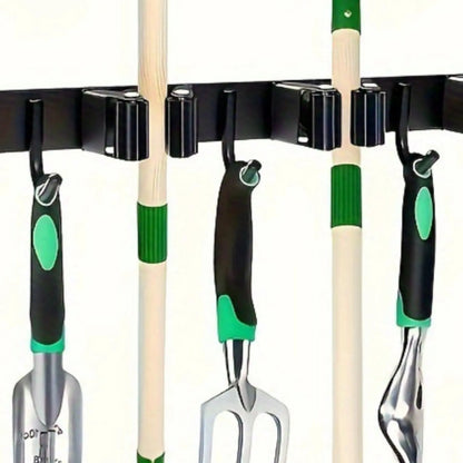 Wall-Mounted Mop & Broom Holder Organizer | Heavy-Duty Cleaning Tool Storage Rack