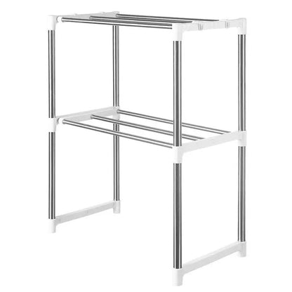Tier Stainless Steel Kitchen Storage Rack – Heavy Duty Microwave & Appliance Organizer | Space-Saving Kitchen Shelf