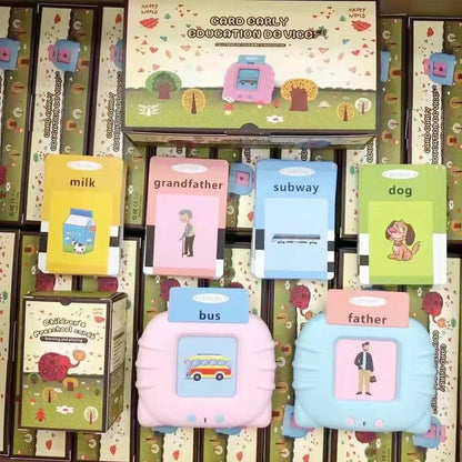 Kids Talking Flash Cards Learning Machine – 112 Educational Cards | Rechargeable Montessori Learning Toy for Kids
