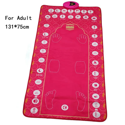 Interactive Islamic Prayer Mat for Kids | Educational Salah Learning Mat with 5 Daily Prayers & Audio Guidance