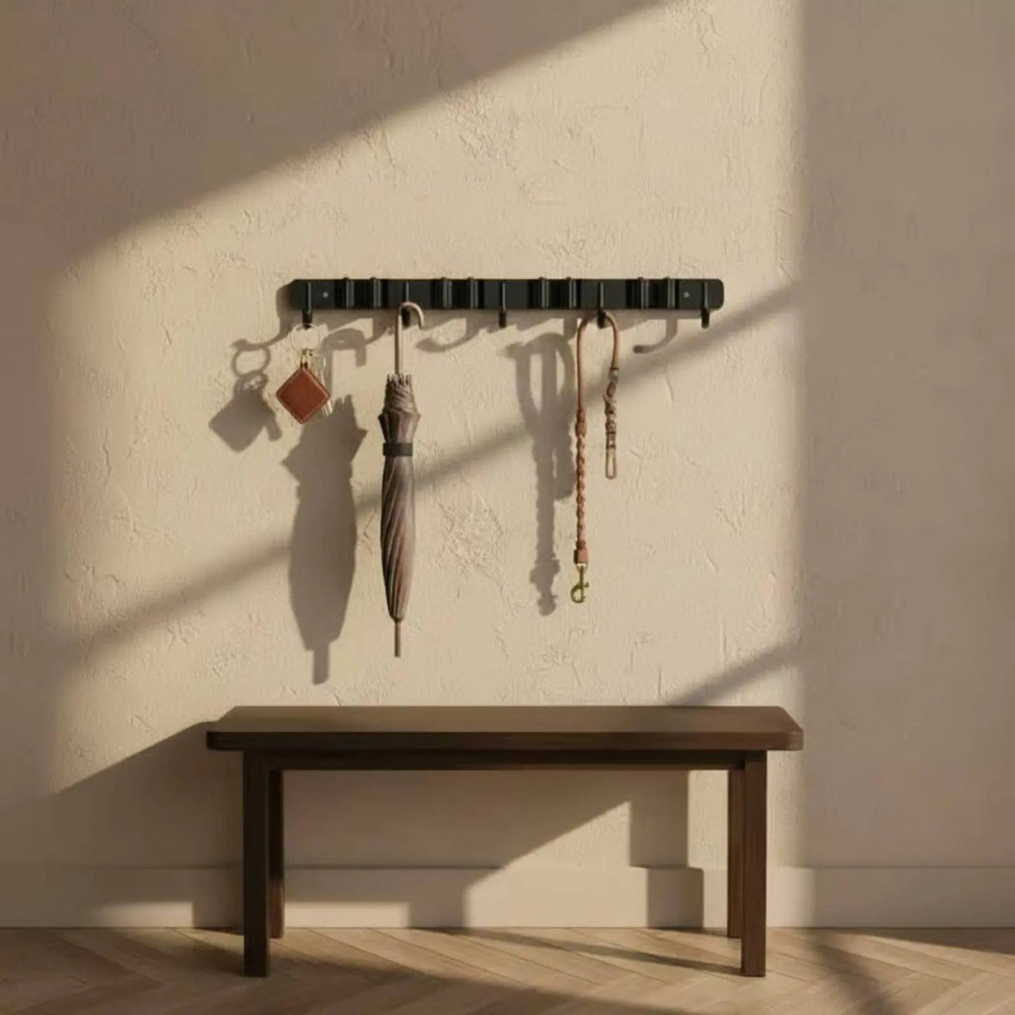 Wall-Mounted Mop & Broom Holder Organizer | Heavy-Duty Cleaning Tool Storage Rack