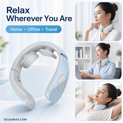 Portable Smart Neck & Shoulder Massager – USB Rechargeable, 15 Levels