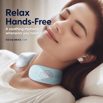 Portable Smart Neck & Shoulder Massager – USB Rechargeable, 15 Levels