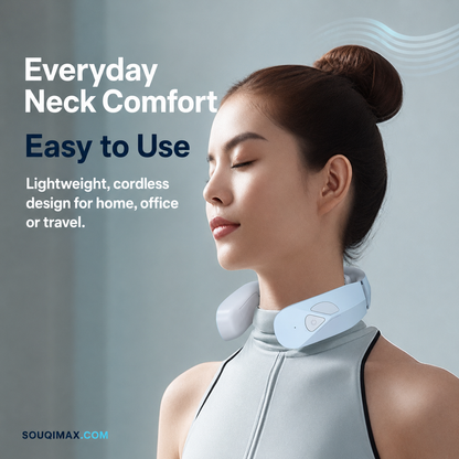 Portable Smart Neck & Shoulder Massager – USB Rechargeable, 15 Levels