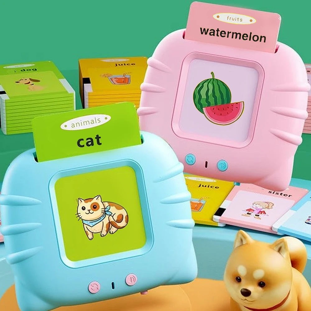Kids Talking Flash Cards Learning Machine – 112 Educational Cards | Rechargeable Montessori Learning Toy for Kids