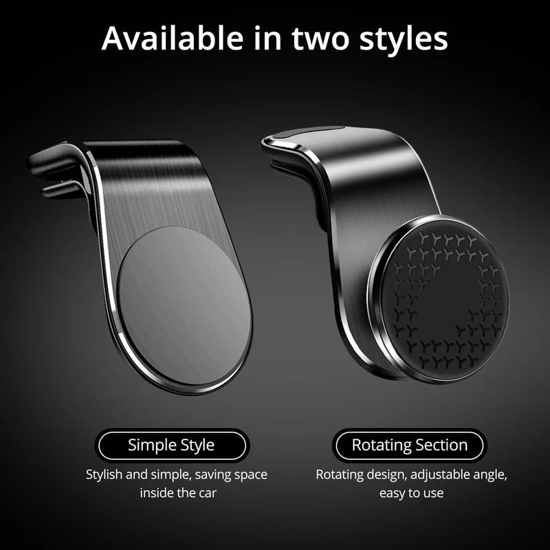 360° Magnetic Car Phone Holder for Dashboard & Air Vent | Universal Smartphone Mount