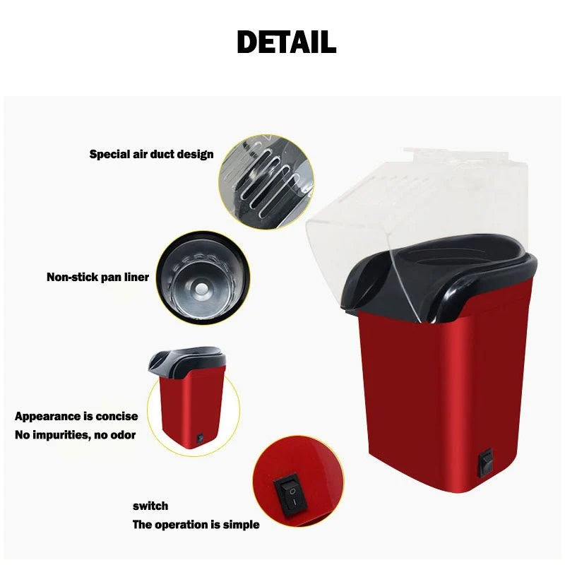 Mini Hot Air Popcorn Maker – image 3
